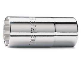 Chiavi a bussola con attacco quadro femmina 3/8" tipo lungo bocca poligonale cromate art. 910BL