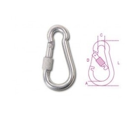 Moschettoni con ghiera inox AISI 316 8274G